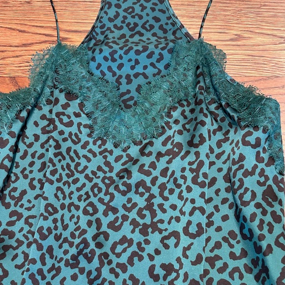 CAMI NYC Racerback Emerald Leopard Camisole - Picture 6 of 11